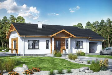  Projekt domu Terrier 3 z garażem (WRL1042) - projekt domu parterowego - Zdjęcie 1