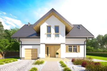  Projekt domu Fabian I (BBG1033) - projekt domu parterowego z poddaszem - Zdjęcie 2