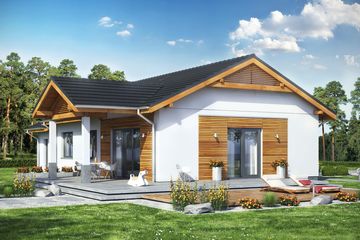  Projekt domu Terrier 3 z garażem (WRL1042) - projekt domu parterowego - Zdjęcie 2