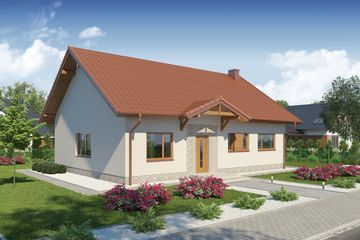  Projekt domu Focjusz 3 (WRW1280) - projekt domu parterowego - Zdjęcie 1