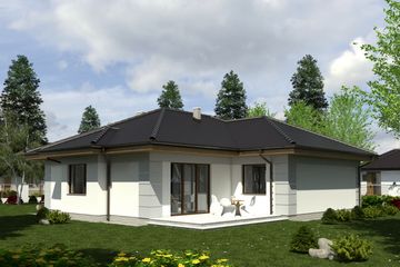  Projekt domu Radek III z garażem 1-st. [A] (WRF1724) - projekt domu parterowego - Zdjęcie 2