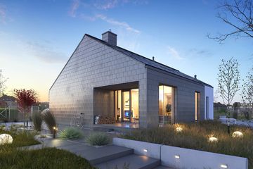  Projekt domu Ciekawy 1 (WAW1086) - projekt domu parterowego z poddaszem - Zdjęcie 1