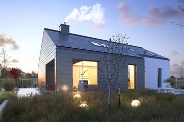  Projekt domu Ciekawy 1 (WAW1086) - projekt domu parterowego z poddaszem - Zdjęcie 4