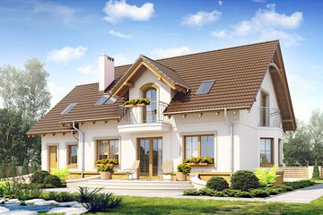  Projekt domu Dla Ciebie 1 z garażem 1-st. [A] (WRF1706) - projekt domu parterowego z poddaszem - Zdjęcie 4