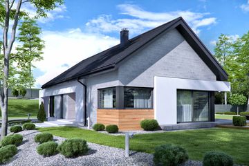  Projekt domu HomeKoncept 45 (KRX1050) - projekt domu parterowego - Zdjęcie 2