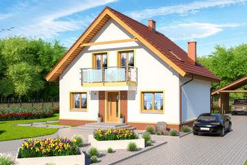  Projekt domu Ares 4 (WOE1107) - projekt domu parterowego z poddaszem - Zdjęcie 1