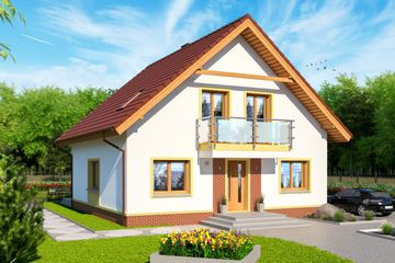  Projekt domu Ares 4 (WOE1107) - projekt domu parterowego z poddaszem - Zdjęcie 3