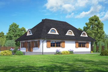  Projekt domu Chmielniki średnie nowe (KRP2059) - projekt domu parterowego z poddaszem - Zdjęcie 2