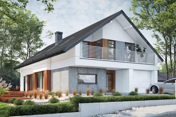  Projekt domu Nicea (BBE1042) - projekt domu parterowego z poddaszem - Zdjęcie 1