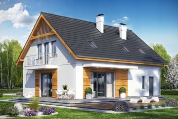  Projekt domu Sznaucer 5 z garażem (WRL1041) - projekt domu parterowego z poddaszem - Zdjęcie 2