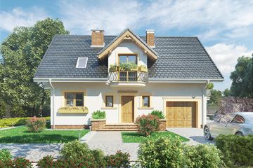  Projekt domu Zofia Rex (1114) (KRD2089) - projekt domu parterowego z poddaszem - Zdjęcie 4