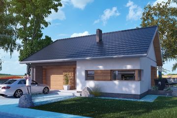  Projekt domu Compressus I g1 (SLS1091) - projekt domu parterowego - Zdjęcie 1