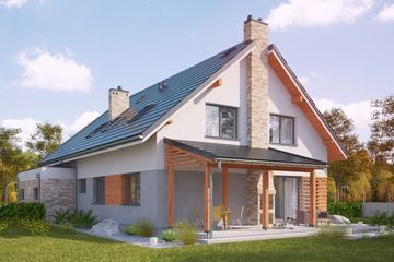  Projekt domu Rigidus I G2 (SLS1093) - projekt domu parterowego z poddaszem - Zdjęcie 3