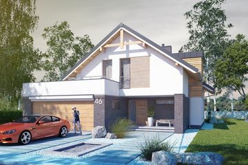  Projekt domu Serenus I G2 (SLS1094) - projekt domu parterowego z poddaszem - Zdjęcie 1