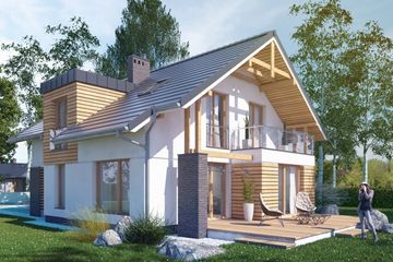  Projekt domu Serenus I G2 (SLS1094) - projekt domu parterowego z poddaszem - Zdjęcie 2