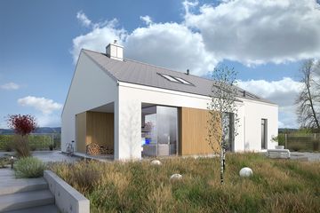  Projekt domu Ciekawy 1A (WAW1089) - projekt domu parterowego z poddaszem - Zdjęcie 2