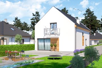  Projekt domu Slim (WOE1086) - projekt domu parterowego z poddaszem - Zdjęcie 4