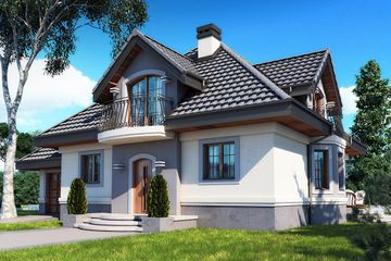  Projekt domu Śnieżka K (BSB1127) - projekt domu parterowego z poddaszem - Zdjęcie 3