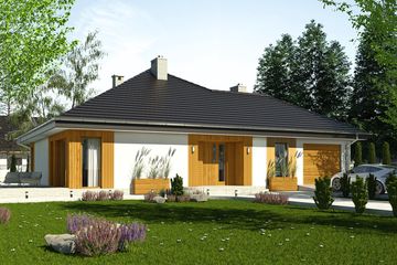  Projekt domu Kalandra II z garażem 1-st. [A] (WRF1731) - projekt domu parterowego - Zdjęcie 1