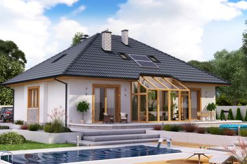  Projekt domu BW-52 bez garażu (JGC1169) - projekt domu parterowego z poddaszem - Zdjęcie 3