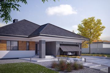  Projekt domu Decyma 9 (BSA2108) - projekt domu parterowego - Zdjęcie 4