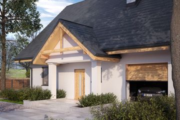  Projekt domu Goździk (BSA1673) - projekt domu parterowego z poddaszem - Zdjęcie 3