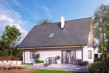  Projekt domu Goździk (BSA1673) - projekt domu parterowego z poddaszem - Zdjęcie 4