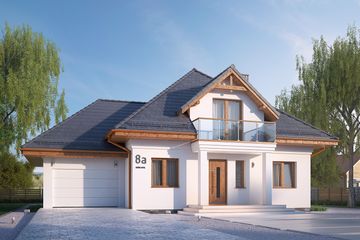  Projekt domu Wilga 4 (BSA1391) - projekt domu parterowego z poddaszem - Zdjęcie 4