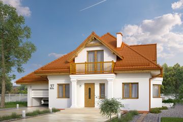  Projekt domu Wilga (BSA1330) - projekt domu parterowego z poddaszem - Zdjęcie 3