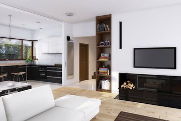  Projekt domu E-193 (WAX1094) - projekt domu parterowego z poddaszem - Zdjęcie 4