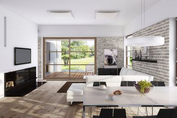  Projekt domu E-195 (WAX1100) - projekt domu parterowego z poddaszem - Zdjęcie 5