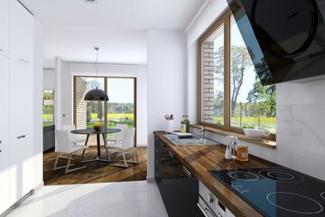  Projekt domu E-198 (WAX1098) - projekt domu parterowego z poddaszem - Zdjęcie 4