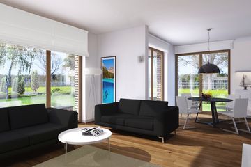  Projekt domu E-198 (WAX1098) - projekt domu parterowego z poddaszem - Zdjęcie 7