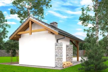  Projekt altany A2 - altana ogrodowa z grillem (BBH1001) - projekt altany parterowego - Zdjęcie 4