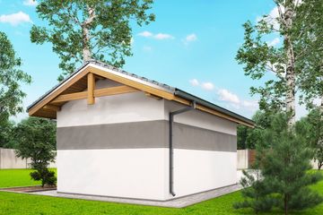  Projekt garażu G1 - garaż jednostanowiskowy (BBH1004) - projekt garażu parterowego - Zdjęcie 4