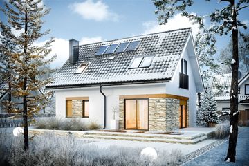  Projekt domu Witek energo (WRC2664) - projekt domu parterowego z poddaszem - Zdjęcie 4