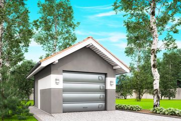  Projekt garażu G2 - garaż jednostanowiskowy (BBH1005) - projekt garażu parterowego - Zdjęcie 1