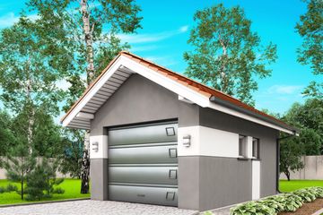  Projekt garażu G2 - garaż jednostanowiskowy (BBH1005) - projekt garażu parterowego - Zdjęcie 2