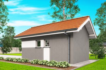  Projekt garażu G2 - garaż jednostanowiskowy (BBH1005) - projekt garażu parterowego - Zdjęcie 3