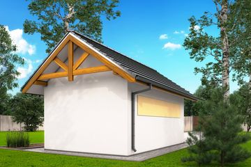  Projekt garażu G3 - garaż jednostanowiskowy (BBH1006) - projekt garażu parterowego - Zdjęcie 4