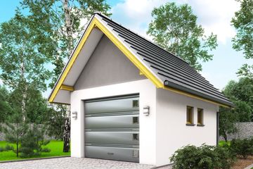  Projekt garażu G5 - garaż jednostanowiskowy (BBH1008) - projekt garażu parterowego - Zdjęcie 2