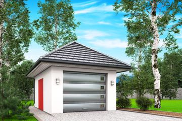  Projekt garażu G6 - garaż jednostanowiskowy (BBH1009) - projekt garażu parterowego - Zdjęcie 1