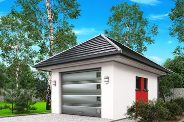  Projekt garażu G6 - garaż jednostanowiskowy (BBH1009) - projekt garażu parterowego - Zdjęcie 2