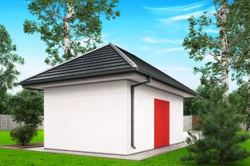  Projekt garażu G6 - garaż jednostanowiskowy (BBH1009) - projekt garażu parterowego - Zdjęcie 4