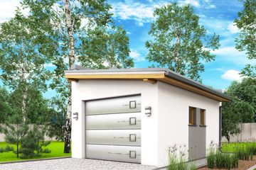  Projekt garażu G9 - garaż jednostanowiskowy (BBH1012) - projekt garażu parterowego - Zdjęcie 2