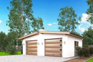  Projekt garażu G12 - garaż jednostanowiskowy (BBH1015) - projekt garażu parterowego - Zdjęcie 2