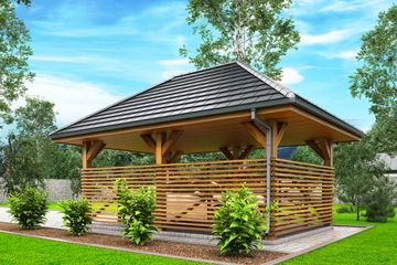  Projekt wiaty garażowej W1 - wiata garażowa (BBH1016) - projekt wiaty parterowego - Zdjęcie 3