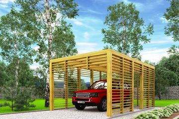  Projekt wiaty garażowej W3 - wiata garażowa (BBH1018) - projekt wiaty parterowego - Zdjęcie 2