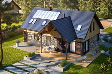  Projekt domu Nikolas G1 energo (WRC2665) - projekt domu parterowego z poddaszem - Zdjęcie 3