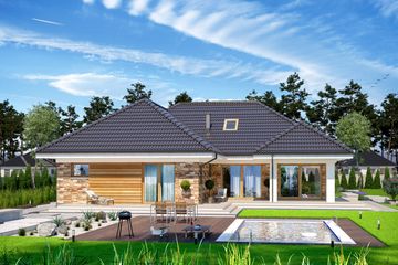  Projekt domu Padme (WOE1108) - projekt domu parterowego - Zdjęcie 4